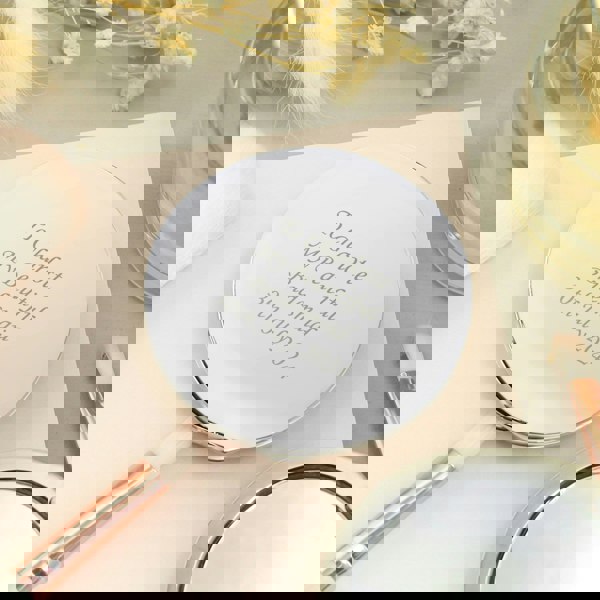 Personalised Memento Company Personalised Silver Round Compact Mirror