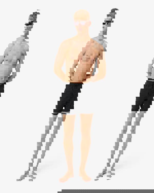 Lacoste Mens Light Quick-Dry Swim Shorts - Black/Green 964 | CHO | Designer Mens Shorts