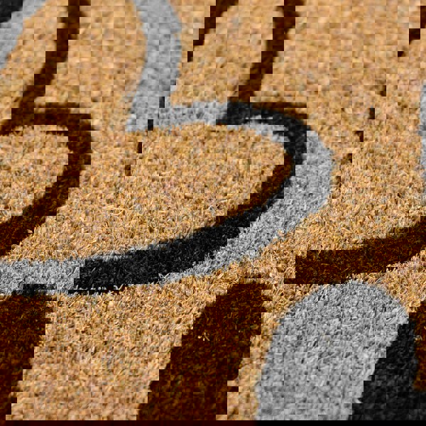 JVL Eco-Friendly Latex Backed Coir Entrance Doormat Runner, 40x120cm - Hearts