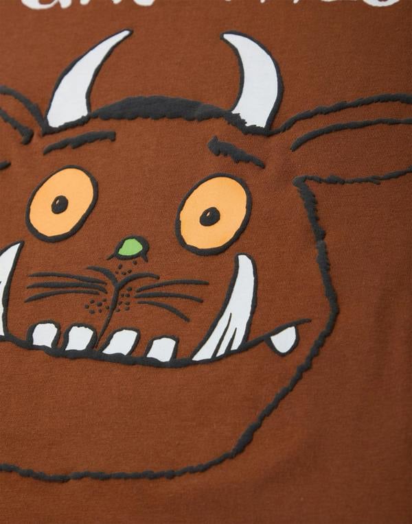 Gruffalo & Friends Unisex Kids Brown Big Face Short Sleeved T-Shirt
