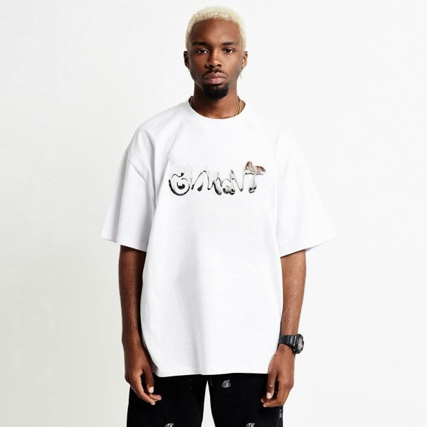 Silver Chrome Tee - White - GVNMNT Clothing Co', European streetwear.