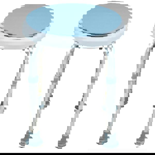 Gr8 Home Rotating Round Bathroom Shower Stool Swivel Chair Adjustable Non Slip Bath Seat