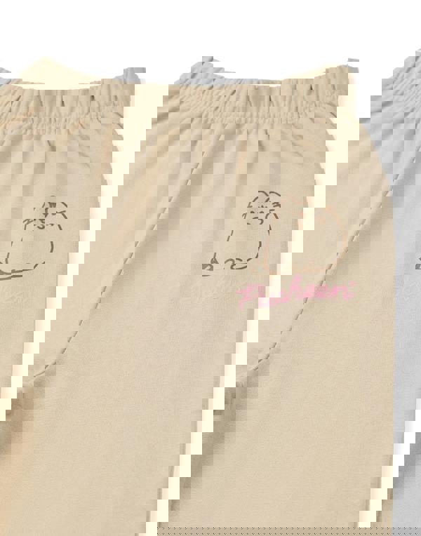 Pusheen Girls Beige Big Face Sweatshirt and Joggers Set