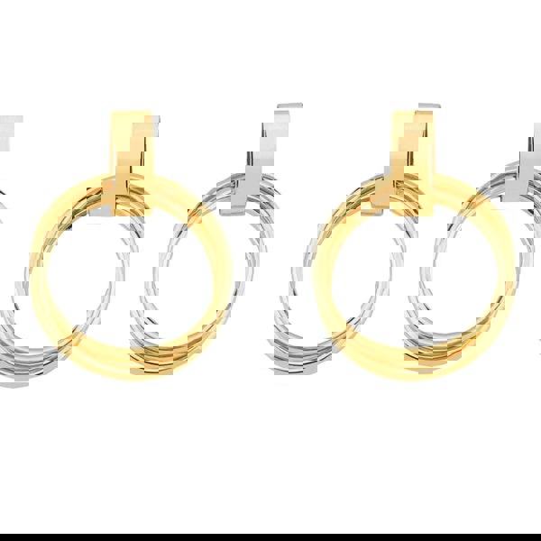 18ct Gold Plated  Dual Hoop Earrings