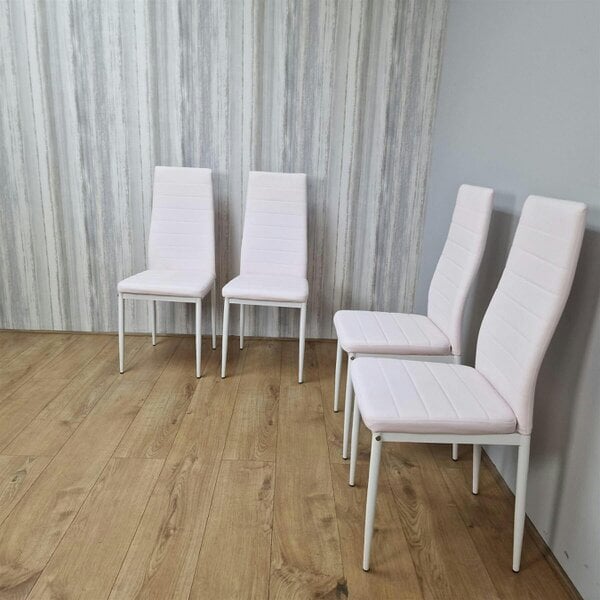 Kosy Koala Dining Chairs Set of 4 Pink Faux Leather Kitchen Chairs Dining Room Furniture