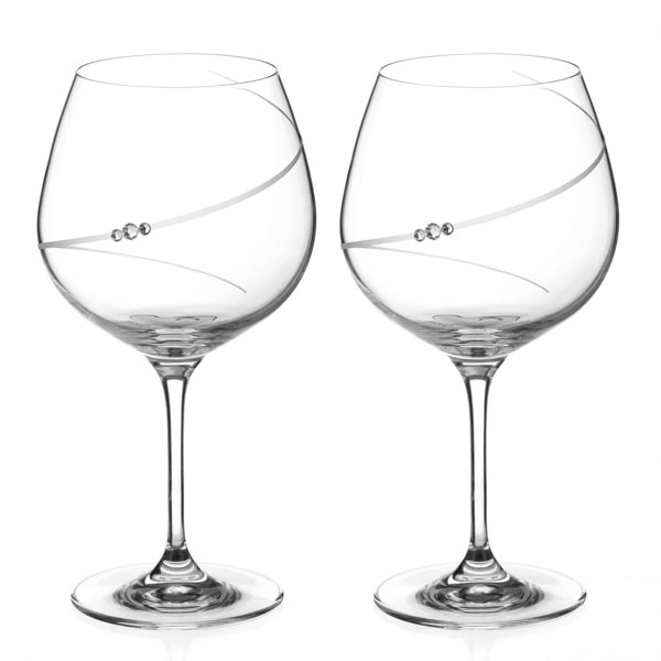 Diamante Silhouette Gin Glasses - Set of 2 in a Premium Gift Box