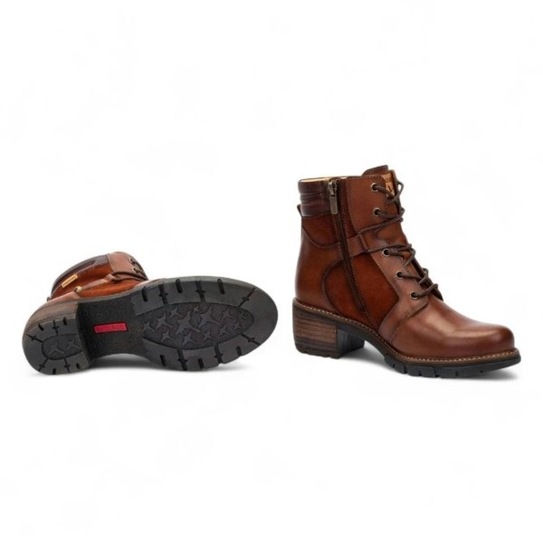 Pikolinos San Sebastia - Women's Cuero Brown Leather Ankle Boots