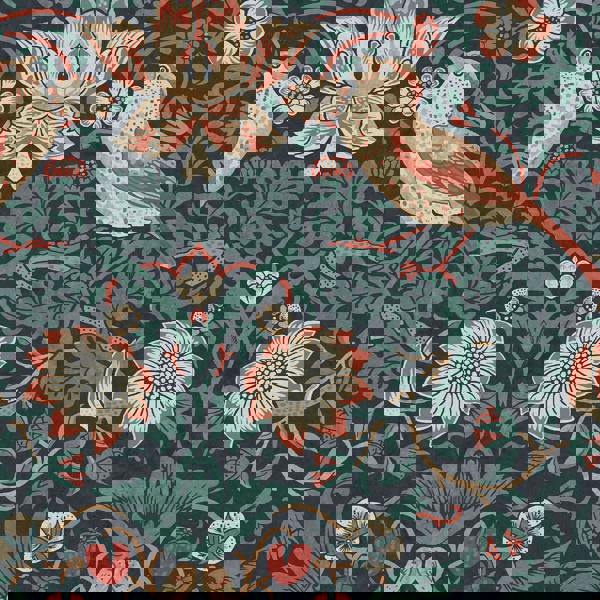 William Morris At Home Strawberry Thief Wallpaper | Deep Blue