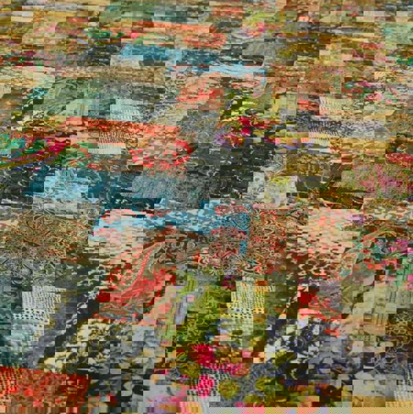 PREMIUM Ottoman storage square Demask multicolour - ISTOOLS