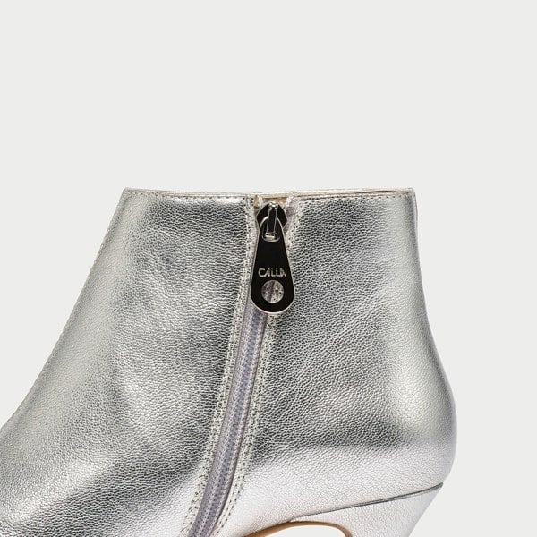 Calla Hazel Boots for Bunions & Wide Feet - Silver Leather