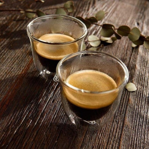 De’Longhi De'Longhi DLSC300 Double Wall Espresso Glasses Pack of 6 Clear