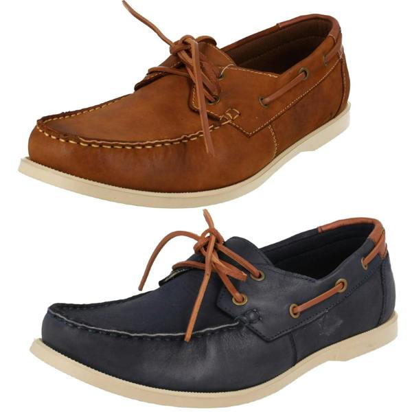Thomas Blunt Mens Thomas Blunt Lace Up Leather Deck Shoes A2222