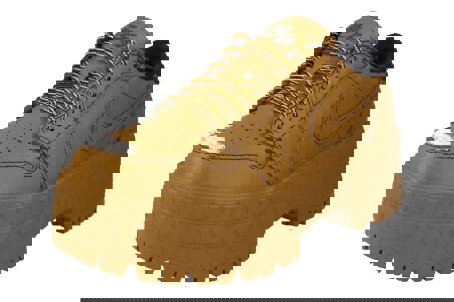 Nike Air Jordan 1 Brooklyn Low Womens Trainers Hf3184  700 - Wheat Anthracite Team Red 700 - Photo 0