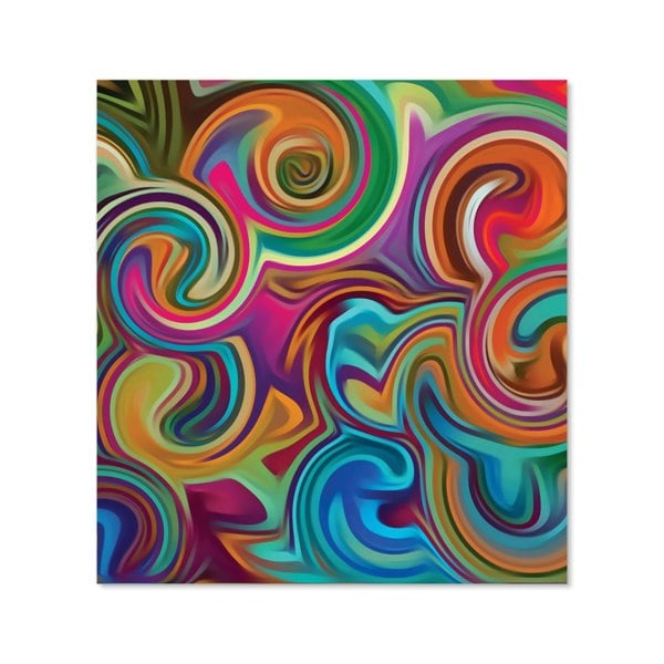 Warren Reed - Designer Colourful Wave Pattern Kitchen Splashback