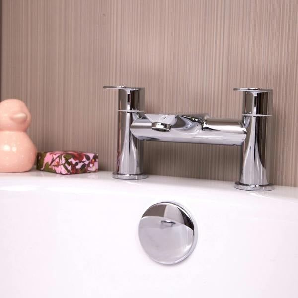 Flode Skarki Bath Filler - Polished Chrome Finish