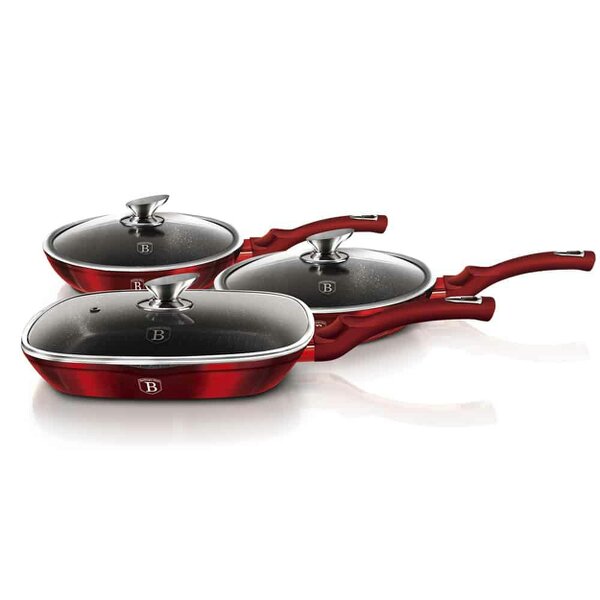Berlinger Haus 6-Piece Frying Pan Set Berlinger Haus BH/6189 Burgundy Collection