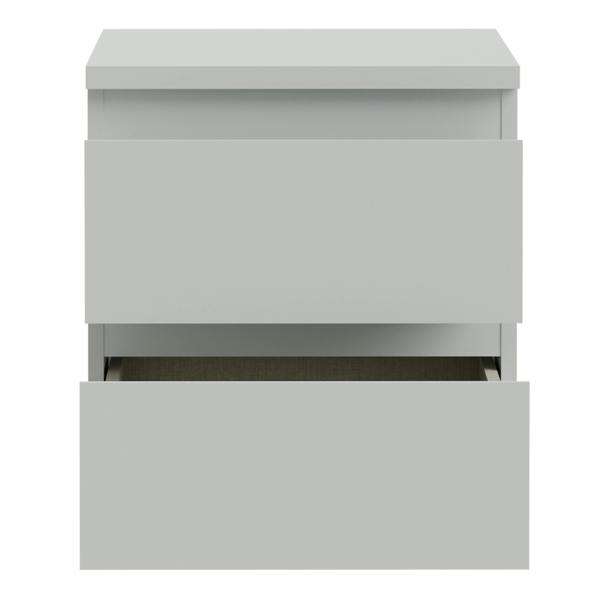 Furniture To Go Edmore 2 Drawer Bedside Table in Light Grey