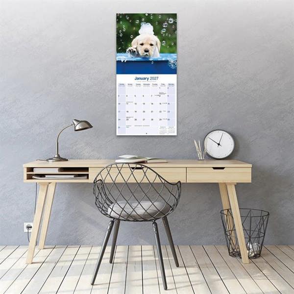 Yellow Labrador Retriever Puppies Calendar 2027, Wall Calendars, Month To View, Dogs, Gift