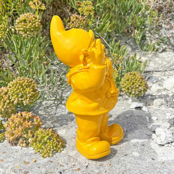 Stoobz Yellow Middle Finger F**k You Garden Gnome 20cm