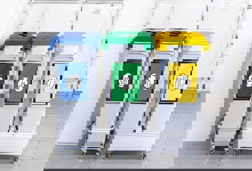 Durable 60L Waste Bin Grey | Rectangular Recycling Bin | Food Bin | DURABIN