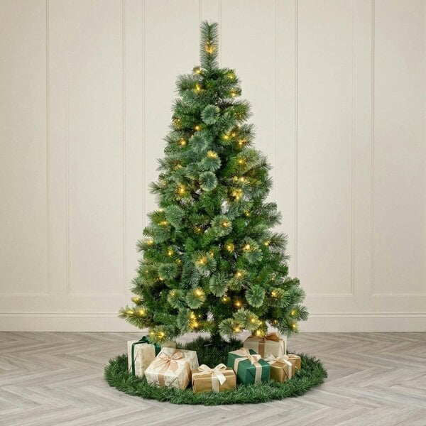 Garden Greatness 6ft Heritage Fir Beautifully Full Pre-Lit Artificial Christmas Tree