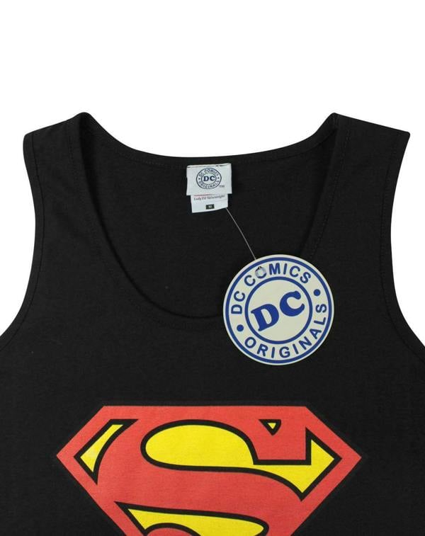 DC Comics Womens Black Superman Logo Vest
