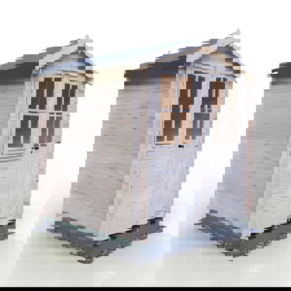 Shire Avesbury(Pembrook) 7x7 Log Cabin 19mm interlock  Cladding - Best Shed