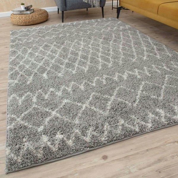 Moroccan-style thick shaggy rug 30 mm pile, non-shedding, pet-friendly