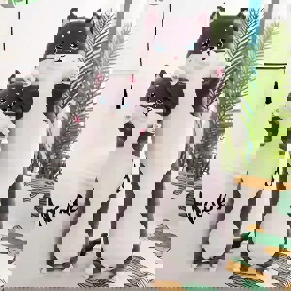 Anyhouz Anypillow Side Sleeping Body Pillow Gray Lovely Husky Bed Sofa Long Pillow for Children and Adult 50CM