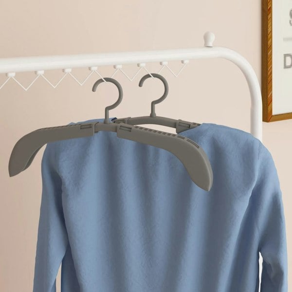 Berkfield Extendable Clothes Hangers 10 pcs Grey