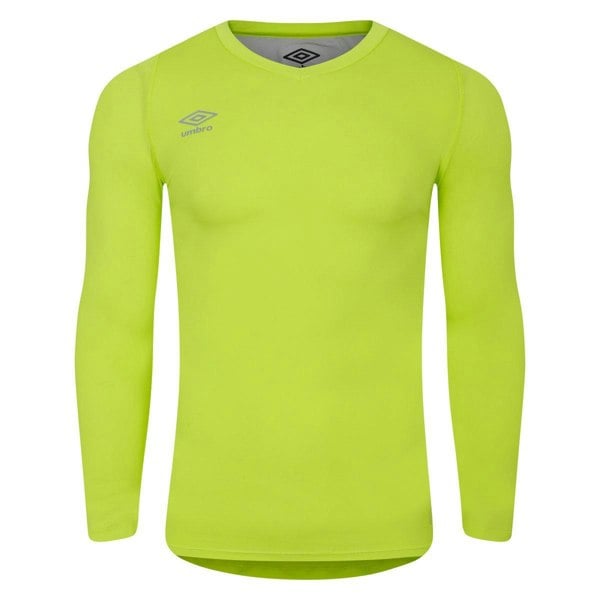 Umbro Mens Elite V Neck Base Layer Top - Acid Lime