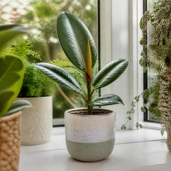 Ficus Robusta Rubber Plant 17cm Pot – Easy Care Indoor Houseplant Plants By Post