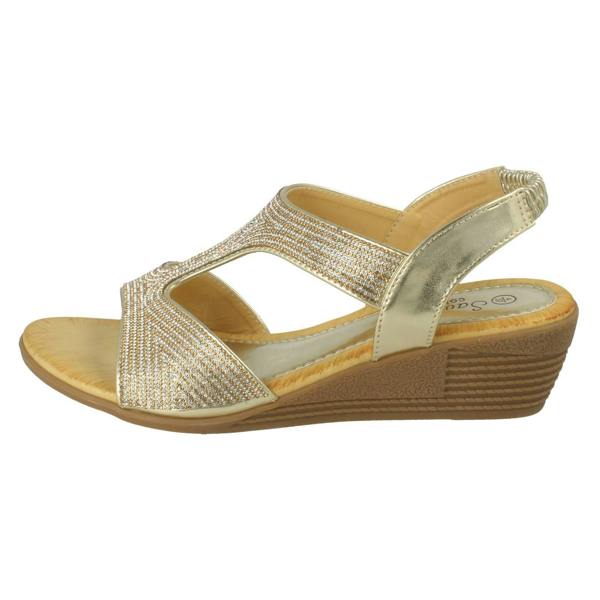 Savannah Ladies Savannah Wedge Heeled Sandals F12131