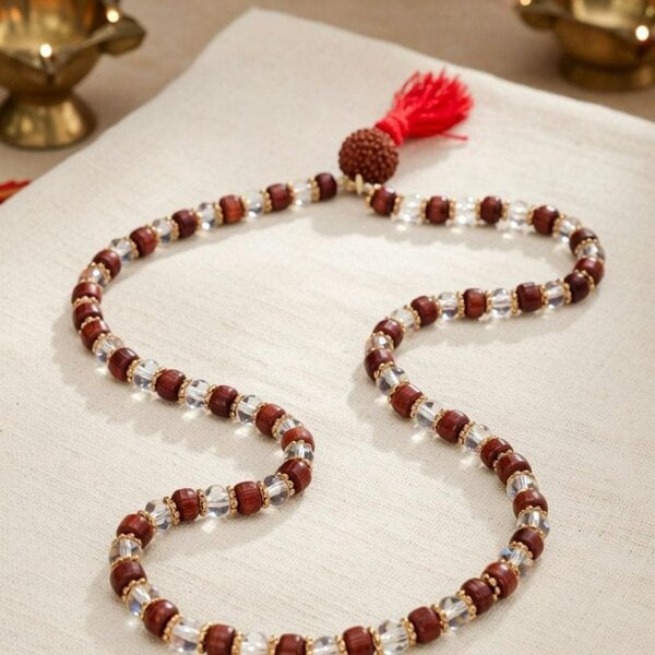 The Colourful Aura Indian Lord Shiva Rudraksha Beaded Hindu Necklace