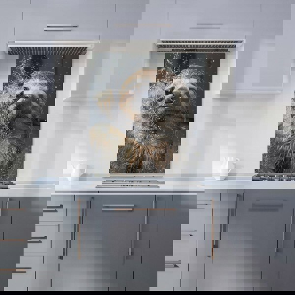 Warren Reed - Designer Gleeful Sloth Splashart Kitchen Splashback