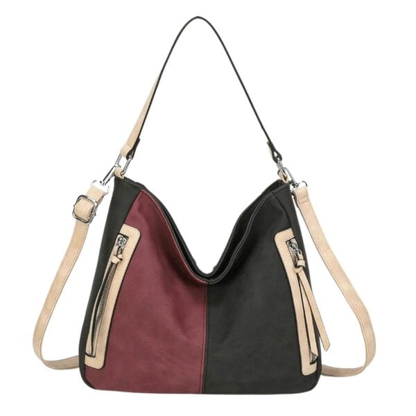 Love EMVY Slouchy Shoulder Bag with Multi-Zip Detail