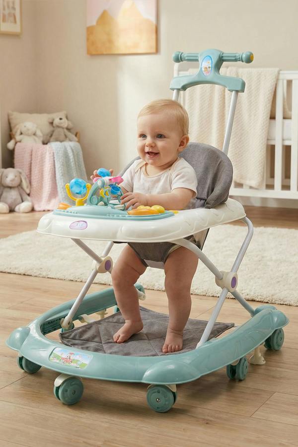 Living and Home Foldable & Adjustable Baby Walker