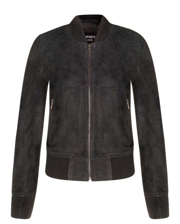 Womens Classic MA-1 Suede Bomber Jacket-Newbury - Upperclass Fashions 