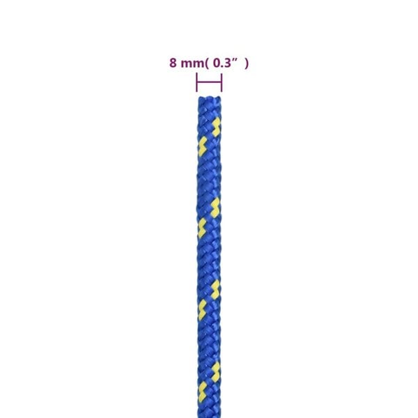 Berkfield Boat Rope Blue 8 mm 50 m Polypropylene