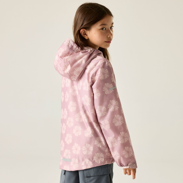Regatta Kids Lever II Petal Waterproof Jacket - Powder Lilac/Pink Haze