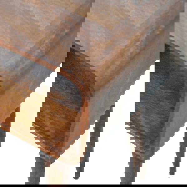 Artisan Furniture Solid Wood Curved Open Chestnut Bedside Table