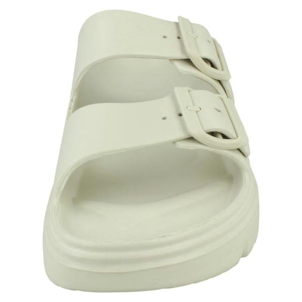 Spot On Ladies Spot On Casual Buckle Detail Sliders Sandals F12101