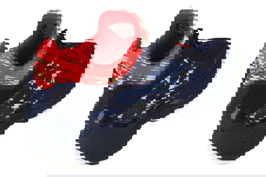 Asics Court Ff L.E. Nyc Mens Tennis Shoes E714N Sneakers Trainers  4994 - Indigo Blue Rich Gold Red 4994 - Photo 2