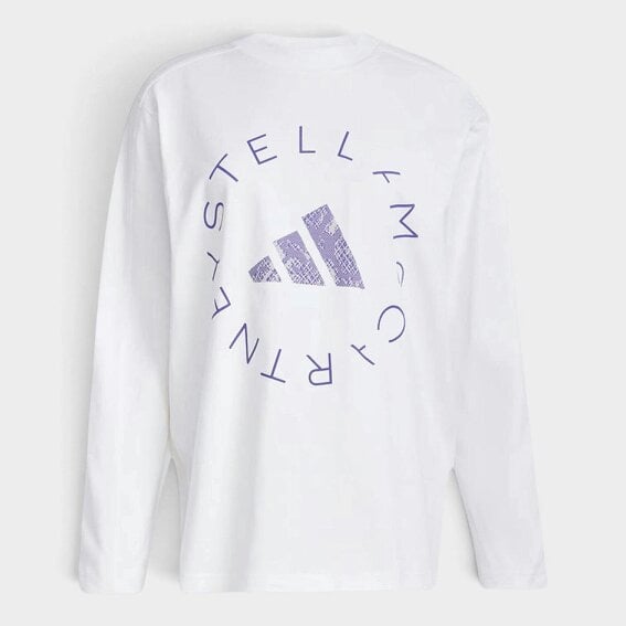 Stella McCartney Adidas Oversized Graphic Long Sleeve Tee White