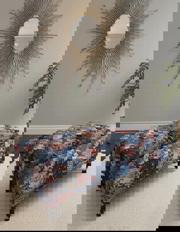 Stylish damask storage ottoman bench with comfortable seating - ISTOOLS