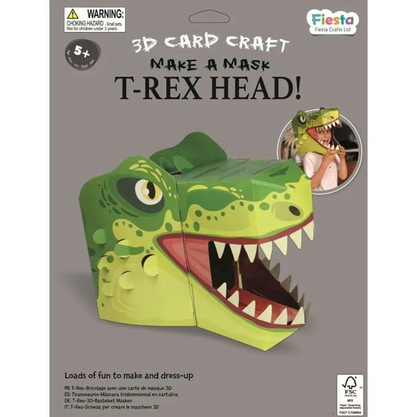 Fiesta Crafts T-Rex 3D Mask Card Craft