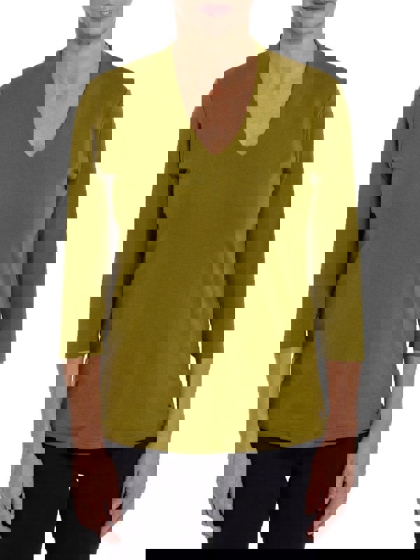 PennyPlain High Back V-neck Top - Forest