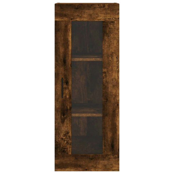 Berkfield Highboard Smoked Oak 34.5x34x180 cm Engineered Wood