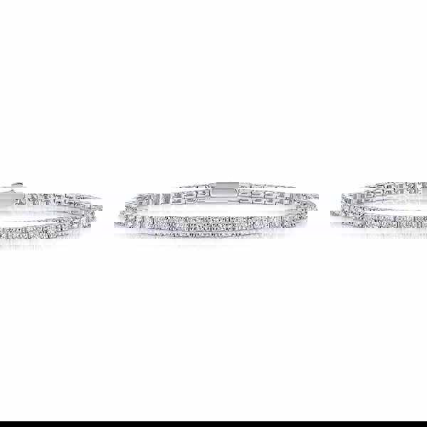 Leaper S925 Sterling Silver Moissanite Tennis Bracelet