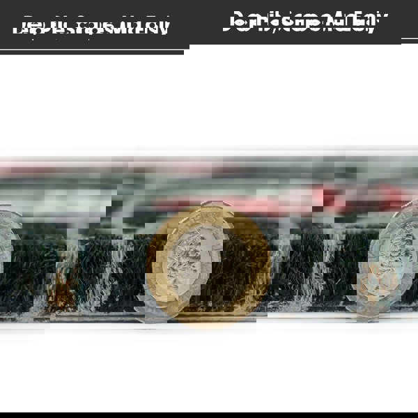 JVL Eco-Friendly Latex Backed Coir Entrance Doormat, 45x75cm - Floral